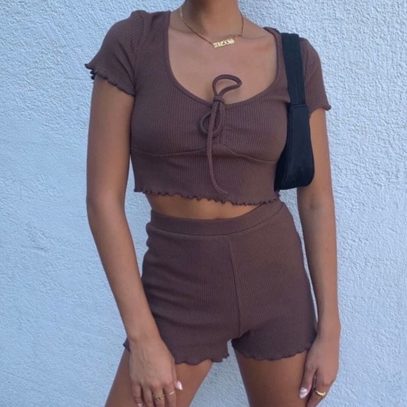 Tiger mist Davey top and davey shorts set in baby blue - Picture 1 of 6